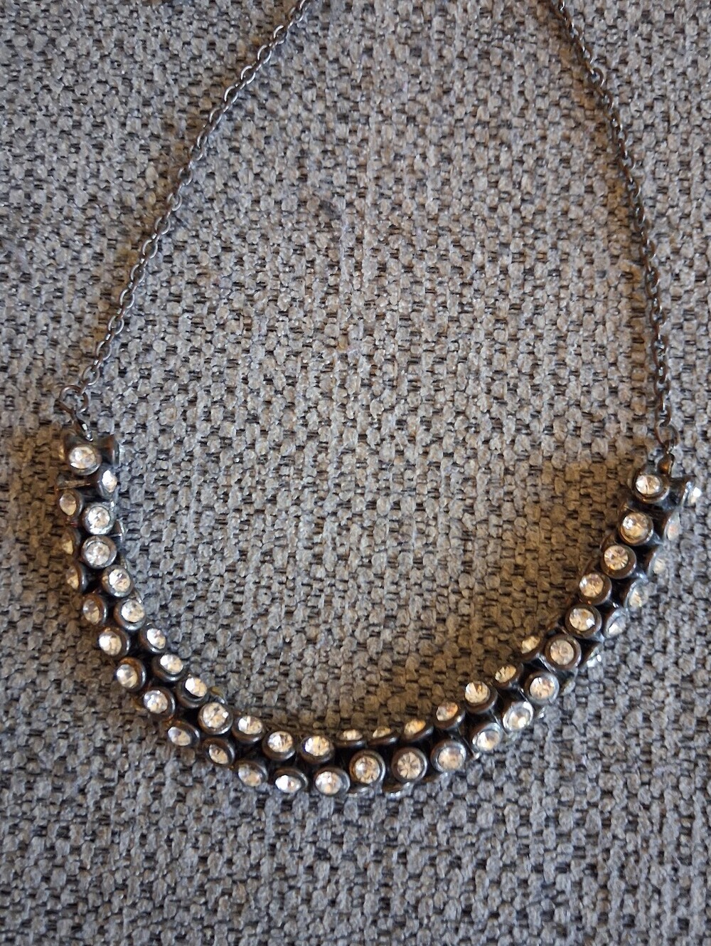 Crystal Accent Double Row Necklace